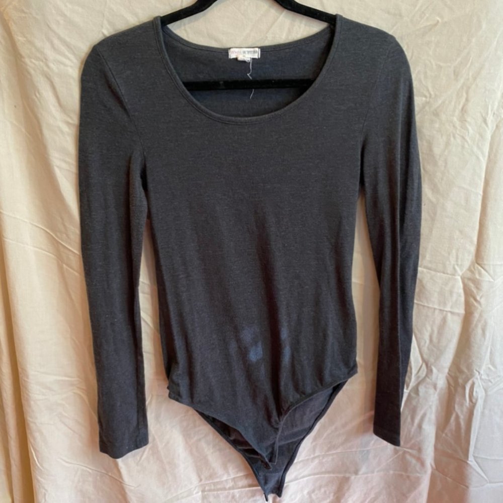 Grey Long Sleeved Body Suit